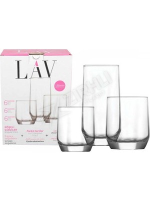 2 Adet Lav Diamond 18 Parça Bardak Takımı