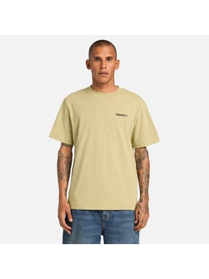 Timberland Fishing Photo Back Garphic Tee Erkek Bej Tshirt TB0A5MPGBQ01