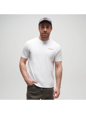 Timberland Fishing Photo Back Garphic Tee Erkek Beyaz Tshirt TB0A5MPG1001