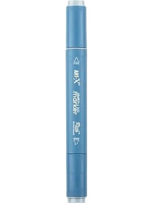 Rich KLM-17992 Art-X Sketch Marker Kalem Duo 545 Ice Grey