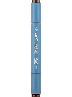 Rich KLM-17940 Art-X Sketch Marker Kalem Duo 462 Dark Brown