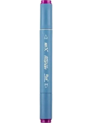 Rich KLM-17954 Art-X Sketch Marker Kalem Duo 513 Vivid Pruple
