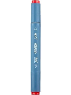 Rich KLM-17951 Art-X Sketch Marker Kalem Duo 206 Deep Red