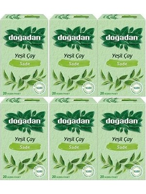 Vuralsin38 Doğadan Yeşil Çay Sade x 6 Adet