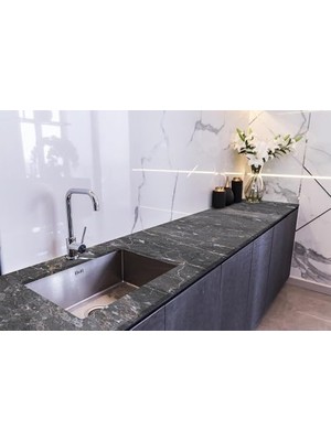 Vuralsin38 Tezgah Üstü Kaplama Folyosu Mutfak Tezgahı Kaplama Limestone Marble 70 cm x 1 Metre