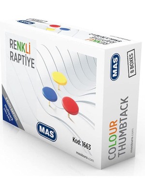 Vuralsin38 Mas Multipack Renkli Raptiye Pvc Kaplı Karışık 8 Paket