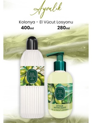 Vuralsin38 Ayvalık Zeytin Vücut Losyonu 280 ml ve Kolonya 400 ml
