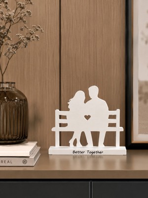 Gragold3 Design Better Together Çift Silüeti Dekoratif Obje