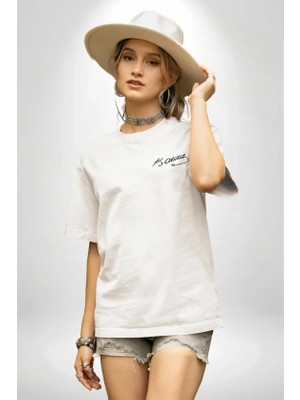 Sun & North Sun&north 30 Ağustos Zafer Bayramı Atatürk Temalı Oversize Bisiklet Yaka T-Shirt - Beyaz