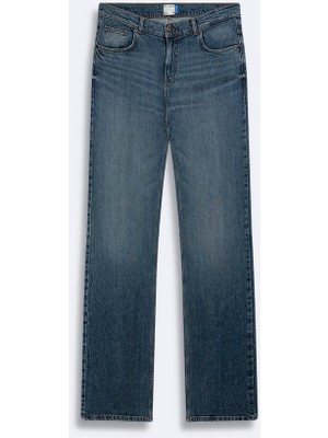 LTB Marıano 5 Düz Paça Orta Bel Mid Indigo Jean Pantolon