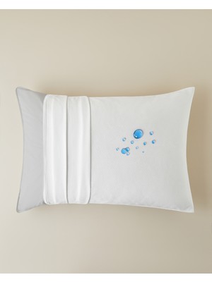 English Home Dream Touch Beyaz Örme Sıvı Geçirmez Alez Yastık Kılıfı 50X70 cm