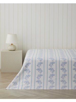 English Home Allure Tek Kişilik Pike 150X220 cm Mavi Pamuklu Desenli 1 Parça