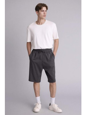 DeFacto Baggy Fit Elastik Bağlamalı Bel Uzun Şort G4183AX26SM