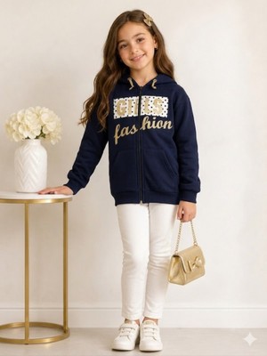 Stsahra  Kız Çocuk Lacivert Sweatshirt