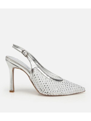 Hotiç 01AYH320880A210 KADIN Lame Taş Detaylı Arkası Açık Stiletto