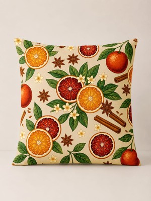 Pikko Home Akdeniz Esintisi Dijital Baskı Polyester Kırlent Kılıfı(Kr)