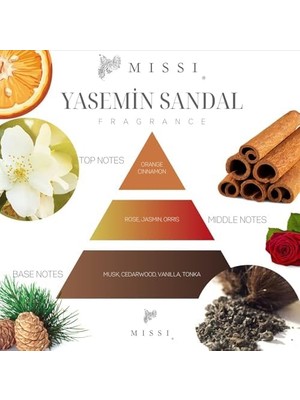 Vuralsin38 6'lı Yasemin Sandal Kokulu Bitkisel Tealıght Mum Seti
