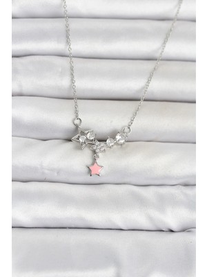 Inure Jewelry 316L Çelik Zincir Gümüş Renk Yıldız Model Kadın Kolye