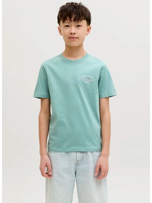 Jack & Jones Mavi Erkek Çocuk Baskılı T-Shirt 12289112