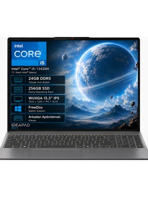 Lenovo IP3 83K100Q0TR-06 i5-13420H 24GB DDR5 256GB SSD WUXGA 15.3" IPS FreeDos