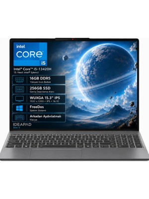 Lenovo IP3 83K100Q0TR-03 i5-13420H 16GB DDR5 256GB SSD WUXGA 15.3" IPS FreeDos