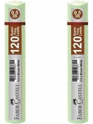  faber-castell grip min versatil kalem ucu 0.5 2b 60mm, 120 li pastel (12 tüp)