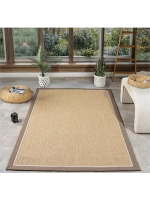 Vivense Hasır Dokulu Makine Halısı, Bej, 80X500, 664, Bej Kahve