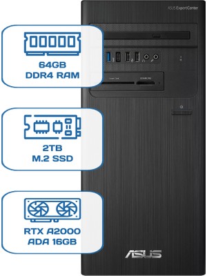 Asus Expertcenter D5 Tower D500TD I5 12400 64GB Ddr4 2tb M.2 SSD Rtx A2000 Ada 16GB W11P Desktop
