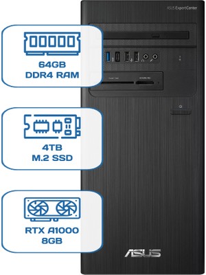 Asus Expertcenter D5 Tower D500TD I5 12400 64GB Ddr4 4tb M.2 SSD Rtx A1000 8gb W11P Desktop