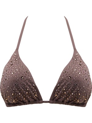 Guess Kahverengi Kadın Taşlı Bikini Üst E6GJ34MC040-A123