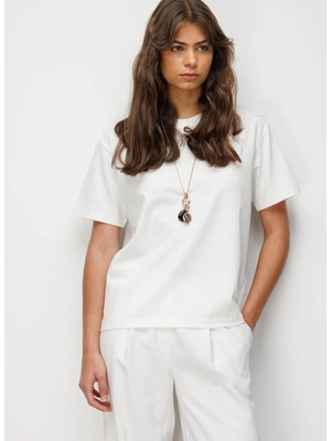 Mizalle Ekru Kadın T-Shirt M2MZ1030180036