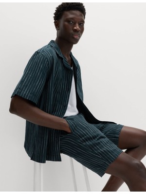 Marks & Spencer Keten Karışımlı Chino Şort