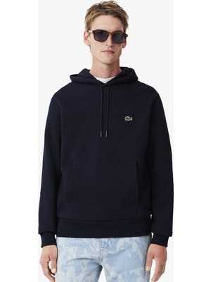 Lacoste Men's Classic Fit Kapüşonlu Yaka Sweatshirt Lacivert