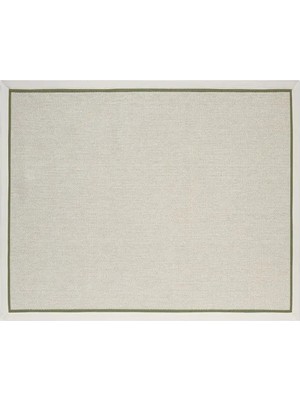 Vivense Hasır Dokulu Makine Halısı, Krem, 120X170, 664, Yeşil Krem