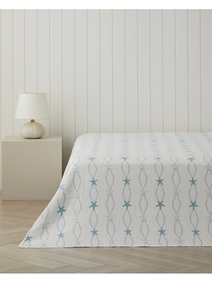 English Home Starfish Çift Kişilik Pike 200X220 cm Mavi