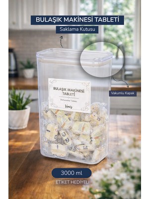 Naturelove Bulaşık Makinası Tablet Deterjanlık Vakum Kapak 2900ML