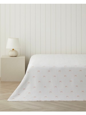 English Home Romance Ribbon Çift Kişilik Pike 200X220 cm Pembe
