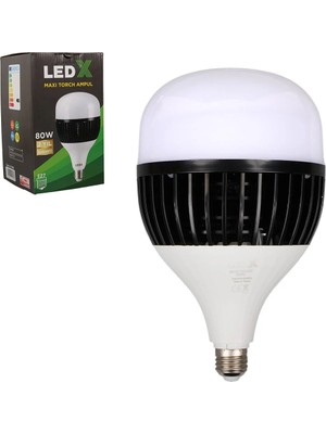 Ledx AL-TH80 Akım Korumalı 80 Watt 7200 Lümen E27 Beyaz Maxi Kristal Torch LED Ampul