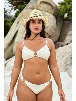 Penti Ekru Rosaldi Crochetta Hot Ajur Desenli Bikini Üstü