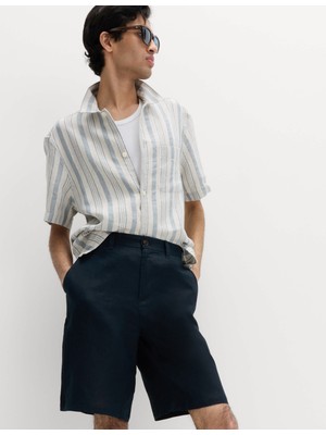 Marks & Spencer Keten Chino Şort