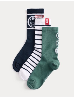 Marks & Spencer 3'lü Marvel Çorap Seti