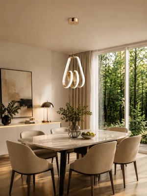 Gusto Lighting Mina Tekli Gold LED Sarkıt Avize,3 Renk Yanabilen Modern Avize,salon LED Avize