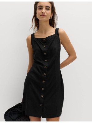 Marks & Spencer Keten Karışımlı Mini Elbise