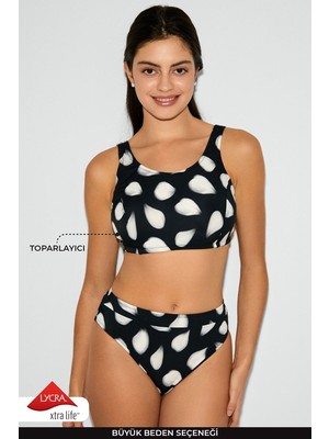 Kom Licha Desenli Mastektomi Bikini