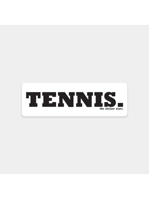 Tennis Tipografi Sticker