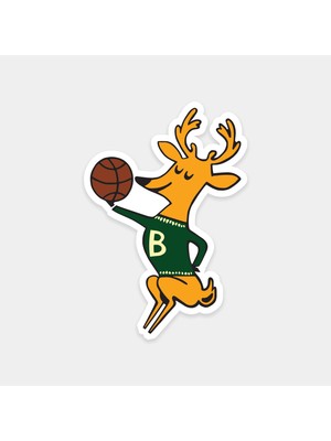 Basketçi Geyik Sticker