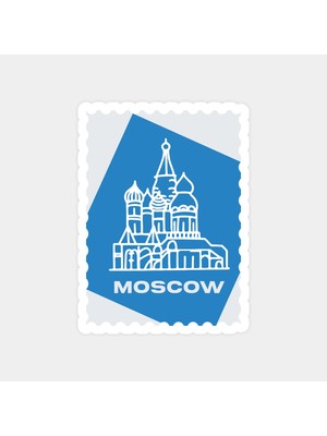 Moscow Red Square Sticker