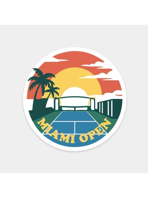 Miami Open Gün Batımı Sticker