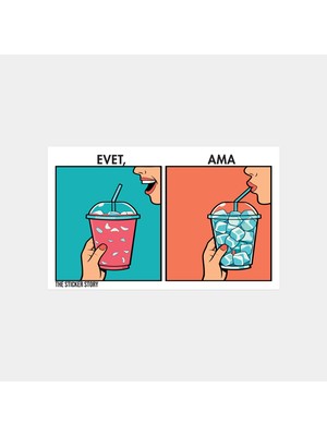 Evet Ama 0994 Sticker