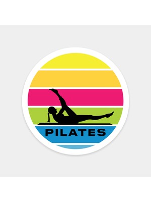 Renkli Pilates Günü Sticker